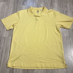 Cutter & Buck Shirt Mens XL Short Sleeve Dry-Tec Golf Polo Yellow